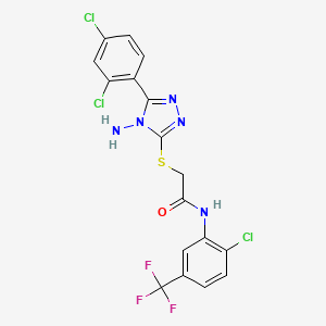 2-[4-amino-5-(2,4-dichlorophenyl)(1,2,4-triazol-3-ylthio)]-N-[2-chloro-5-(trif luoromethyl)phenyl]acetamide