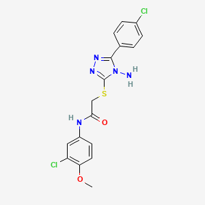 2-{[4-amino-5-(4-chlorophenyl)-4H-1,2,4-triazol-3-yl]sulfanyl}-N-(3-chloro-4-methoxyphenyl)acetamide