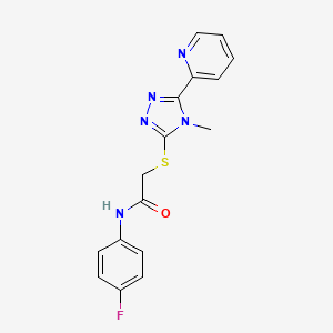 N-(4-fluorophenyl)-2-{[4-methyl-5-(pyridin-2-yl)-4H-1,2,4-triazol-3-yl]sulfanyl}acetamide