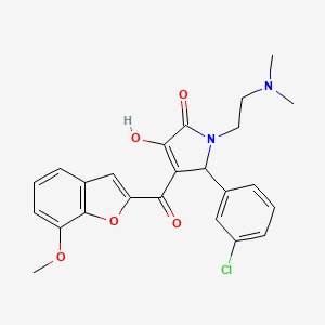 1-[2-(Dimethylamino)ethyl]-5-(3-chlorophenyl)-3-hydroxy-4-[(7-methoxybenzo[d]f uran-2-yl)carbonyl]-3-pyrrolin-2-one