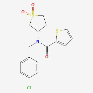 molecular formula C16H16ClNO3S2 B12142842 N-(4-chlorobenzyl)-N-(1,1-dioxidotetrahydrothiophen-3-yl)thiophene-2-carboxamide 