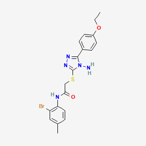 2-[4-amino-5-(4-ethoxyphenyl)(1,2,4-triazol-3-ylthio)]-N-(2-bromo-4-methylphen yl)acetamide