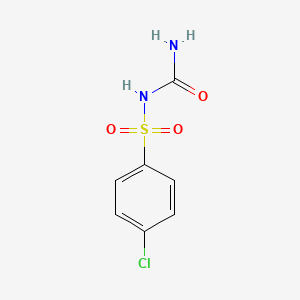 molecular formula C7H7ClN2O3S B1214285 4-Chlorobenzenesulfonylurea CAS No. 22663-37-2