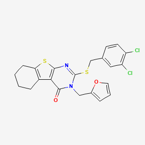 2-[(3,4-dichlorobenzyl)sulfanyl]-3-(furan-2-ylmethyl)-5,6,7,8-tetrahydro[1]benzothieno[2,3-d]pyrimidin-4(3H)-one