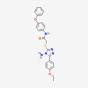 2-{[4-amino-5-(4-ethoxyphenyl)-4H-1,2,4-triazol-3-yl]sulfanyl}-N-(4-phenoxyphenyl)acetamide