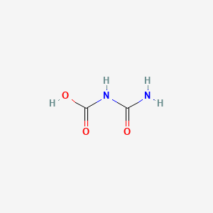 molecular formula C2H4N2O3 B1214289 Allophanic acid CAS No. 625-78-5