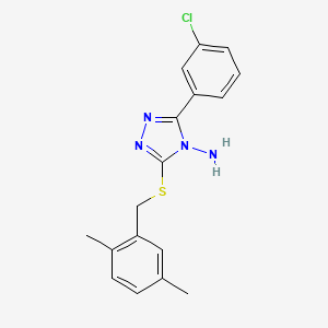 3-[(2,5-Dimethylphenyl)methylthio]-5-(3-chlorophenyl)-1,2,4-triazole-4-ylamine