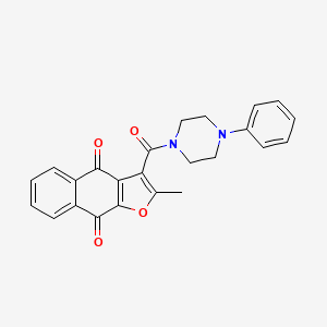 molecular formula C24H20N2O4 B12142933 2-Methyl-3-[(4-phenylpiperazin-1-yl)carbonyl]naphtho[2,3-b]furan-4,9-dione 