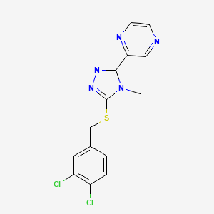 3-[(3,4-Dichlorophenyl)methylthio]-4-methyl-5-pyrazin-2-yl-1,2,4-triazole