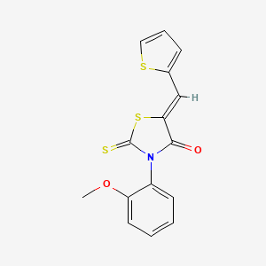 3-(2-Methoxyphenyl)-5-(2-thienylmethylene)-2-thioxo-1,3-thiazolidin-4-one