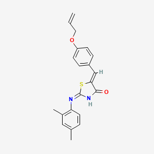 (2Z,5E)-2-[(2,4-dimethylphenyl)imino]-5-[4-(prop-2-en-1-yloxy)benzylidene]-1,3-thiazolidin-4-one