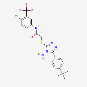 2-{4-amino-5-[4-(tert-butyl)phenyl](1,2,4-triazol-3-ylthio)}-N-[4-chloro-3-(tr ifluoromethyl)phenyl]acetamide