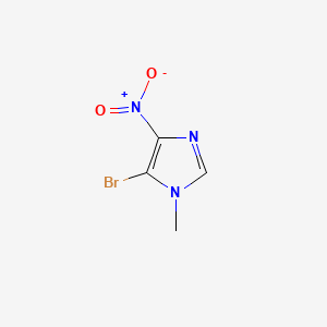 molecular formula C4H4BrN3O2 B1214302 5-Bromo-1-methyl-4-nitro-1H-imidazole CAS No. 933-87-9