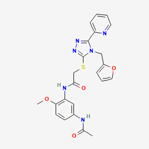 N-[5-(acetylamino)-2-methoxyphenyl]-2-{[4-(furan-2-ylmethyl)-5-(pyridin-2-yl)-4H-1,2,4-triazol-3-yl]sulfanyl}acetamide