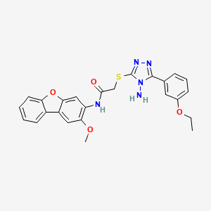 2-{[4-amino-5-(3-ethoxyphenyl)-4H-1,2,4-triazol-3-yl]sulfanyl}-N-(2-methoxydibenzo[b,d]furan-3-yl)acetamide