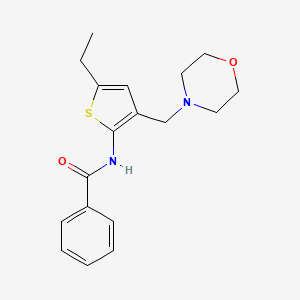 molecular formula C18H22N2O2S B12143074 N-{5-ethyl-3-[(morpholin-4-yl)methyl]thiophen-2-yl}benzamide 