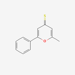 molecular formula C12H10OS B12143077 2-methyl-6-phenyl-4H-pyran-4-thione 