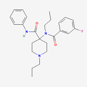 N-phenyl-1-propyl-4-(N-propyl3-fluorobenzamido)piperidine-4-carboxamide