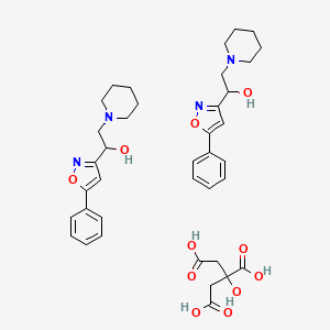 molecular formula C38H48N4O11 B1214313 Perisoxal citrate CAS No. 2139-25-5