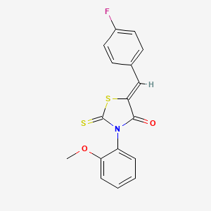 molecular formula C17H12FNO2S2 B12143150 (5Z)-5-(4-fluorobenzylidene)-3-(2-methoxyphenyl)-2-thioxo-1,3-thiazolidin-4-one 