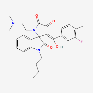 1-butyl-1'-[2-(dimethylamino)ethyl]-3'-[(3-fluoro-4-methylphenyl)carbonyl]-4'-hydroxyspiro[indole-3,2'-pyrrole]-2,5'(1H,1'H)-dione