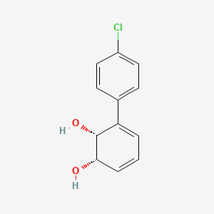 molecular formula C12H11ClO2 B1214318 (1S,2R)-3-(4-chlorophenyl)cyclohexa-3,5-diene-1,2-diol 