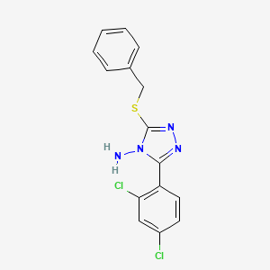 molecular formula C15H12Cl2N4S B12143223 3-(benzylsulfanyl)-5-(2,4-dichlorophenyl)-4H-1,2,4-triazol-4-amine 