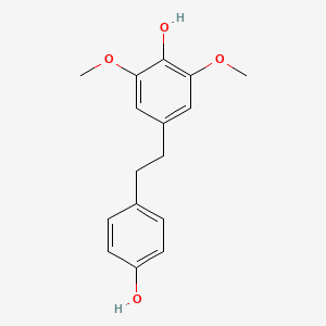 molecular formula C16H18O4 B1214323 4,4'-Dihydroxy-3,5-dimethoxydihydrostilbene CAS No. 39499-96-2