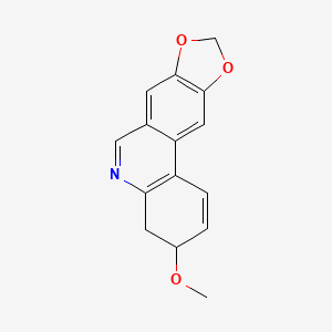 molecular formula C15H13NO3 B1214326 3-Methoxy-8,9-methylenedioxy-3,4-dihydrophenanthridine 
