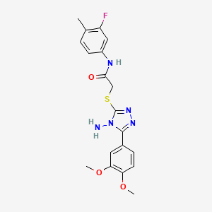 2-{[4-amino-5-(3,4-dimethoxyphenyl)-4H-1,2,4-triazol-3-yl]sulfanyl}-N-(3-fluoro-4-methylphenyl)acetamide