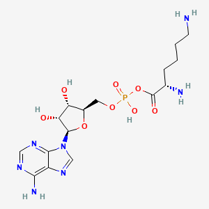 molecular formula C16H26N7O8P B1214329 Adenosine-5'-[lysyl-phosphate] 