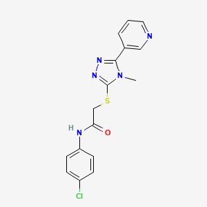 N-(4-chlorophenyl)-2-{[4-methyl-5-(pyridin-3-yl)-4H-1,2,4-triazol-3-yl]sulfanyl}acetamide