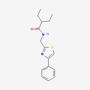 molecular formula C16H20N2OS B12143304 2-ethyl-N-[(4-phenyl-1,3-thiazol-2-yl)methyl]butanamide 