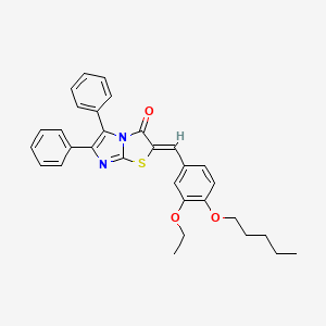 (2Z)-2-[3-ethoxy-4-(pentyloxy)benzylidene]-5,6-diphenylimidazo[2,1-b][1,3]thiazol-3(2H)-one