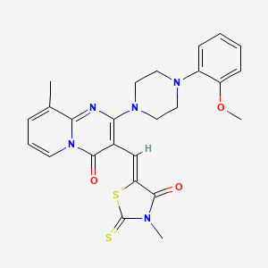 2-[4-(2-methoxyphenyl)piperazin-1-yl]-9-methyl-3-[(Z)-(3-methyl-4-oxo-2-thioxo-1,3-thiazolidin-5-ylidene)methyl]-4H-pyrido[1,2-a]pyrimidin-4-one