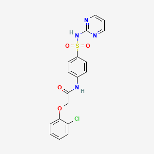 molecular formula C18H15ClN4O4S B12143386 2-(2-chlorophenoxy)-N-[4-(pyrimidin-2-ylsulfamoyl)phenyl]acetamide 