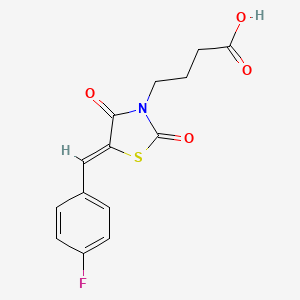 4-{5-[(4-Fluorophenyl)methylene]-2,4-dioxo-1,3-thiazolidin-3-yl}butanoic acid