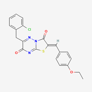 (2Z)-6-(2-chlorobenzyl)-2-(4-ethoxybenzylidene)-7H-[1,3]thiazolo[3,2-b][1,2,4]triazine-3,7(2H)-dione