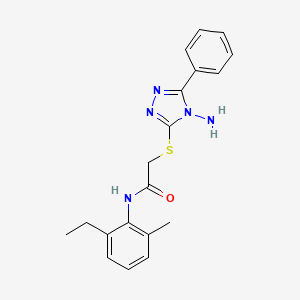 2-(4-amino-5-phenyl(1,2,4-triazol-3-ylthio))-N-(6-ethyl-2-methylphenyl)acetami de