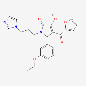 5-(3-ethoxyphenyl)-4-(furan-2-carbonyl)-3-hydroxy-1-[3-(1H-imidazol-1-yl)propyl]-2,5-dihydro-1H-pyrrol-2-one