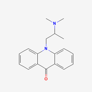 molecular formula C18H20N2O B1214355 10-[2-(Dimethylamino)propyl]acridin-9(10h)-one CAS No. 3785-45-3