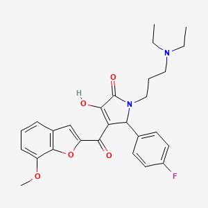 1-[3-(diethylamino)propyl]-5-(4-fluorophenyl)-3-hydroxy-4-(7-methoxy-1-benzofuran-2-carbonyl)-2,5-dihydro-1H-pyrrol-2-one