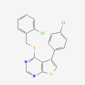 4-[(2-Chlorobenzyl)sulfanyl]-5-(4-chlorophenyl)thieno[2,3-d]pyrimidine