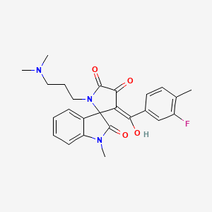 1'-[3-(dimethylamino)propyl]-3'-[(3-fluoro-4-methylphenyl)carbonyl]-4'-hydroxy-1-methylspiro[indole-3,2'-pyrrole]-2,5'(1H,1'H)-dione