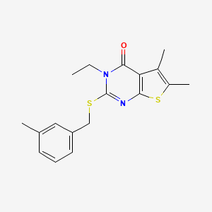 3-ethyl-5,6-dimethyl-2-[(3-methylbenzyl)sulfanyl]thieno[2,3-d]pyrimidin-4(3H)-one