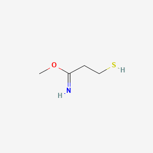 molecular formula C4H9NOS B1214365 Methyl 3-mercaptopropionimidate CAS No. 66592-92-5