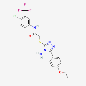 2-{[4-amino-5-(4-ethoxyphenyl)-4H-1,2,4-triazol-3-yl]sulfanyl}-N-[4-chloro-3-(trifluoromethyl)phenyl]acetamide