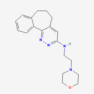 molecular formula C19H24N4O B1214367 N-(2-Morpholinoethyl)-6,7-dihydro-5H-benzo[6,7]cyclohepta[1,2-c]pyridazin-3-amine 