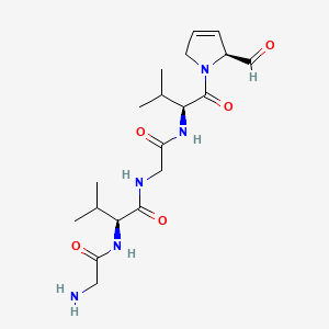 molecular formula C19H31N5O5 B1214368 Cyclo(valyl-prolyl-glycyl-valyl-prolyl) CAS No. 76911-61-0