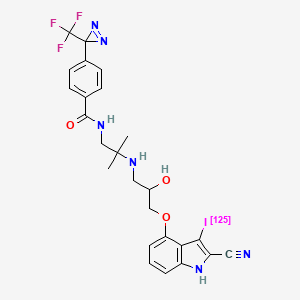 molecular formula C25H24F3IN6O3 B1214370 Icyp-diazirine CAS No. 85559-48-4